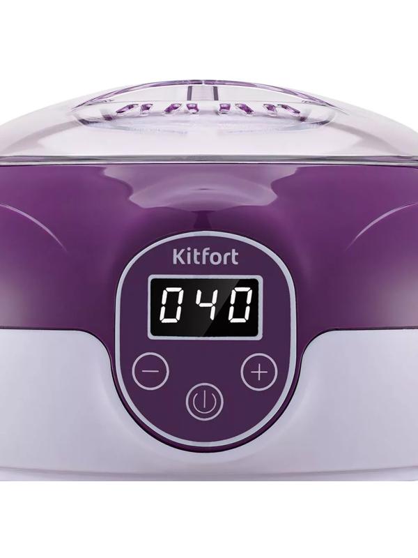 Воскоплав Kitfort КТ-3149-2, баночный, 100 Вт, 500 мл, фиолетовый