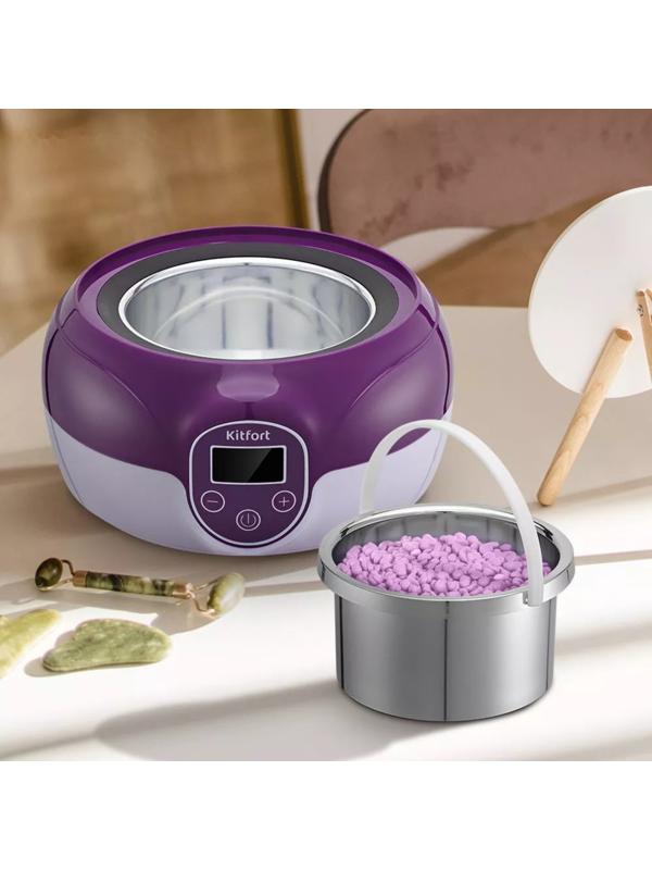 Воскоплав Kitfort КТ-3149-2, баночный, 100 Вт, 500 мл, фиолетовый