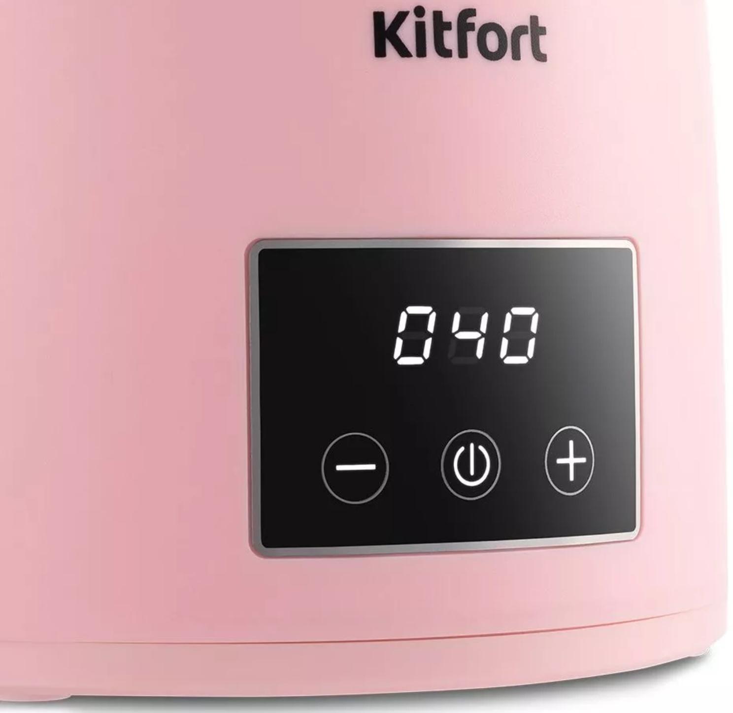 Воскоплав Kitfort КТ-3150, баночный, 100 Вт, 400 мл, розовый