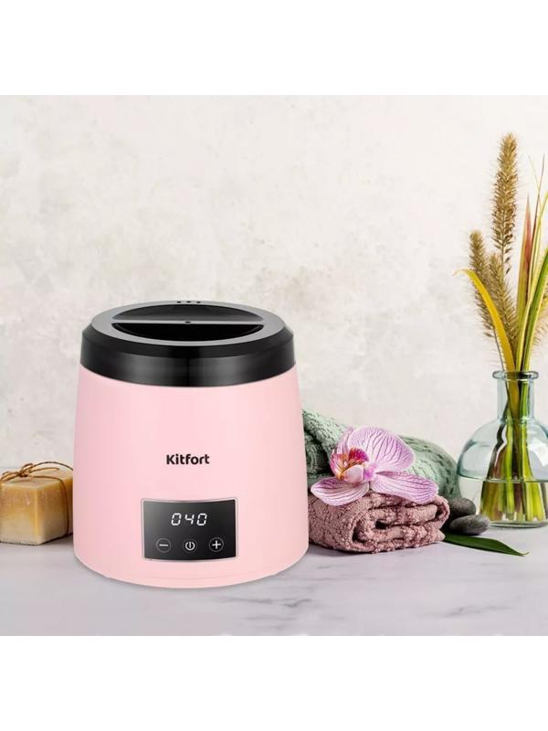 Воскоплав Kitfort КТ-3150, баночный, 100 Вт, 400 мл, розовый