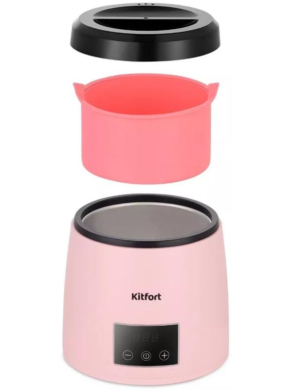 Воскоплав Kitfort КТ-3150, баночный, 100 Вт, 400 мл, розовый