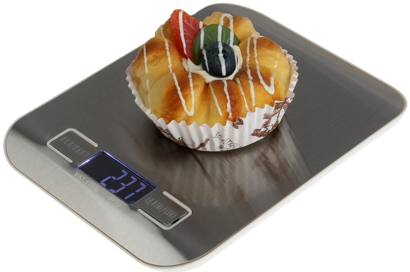 Весы кухонные  LuazON LVE-028, электронные, до 5 кг, металл