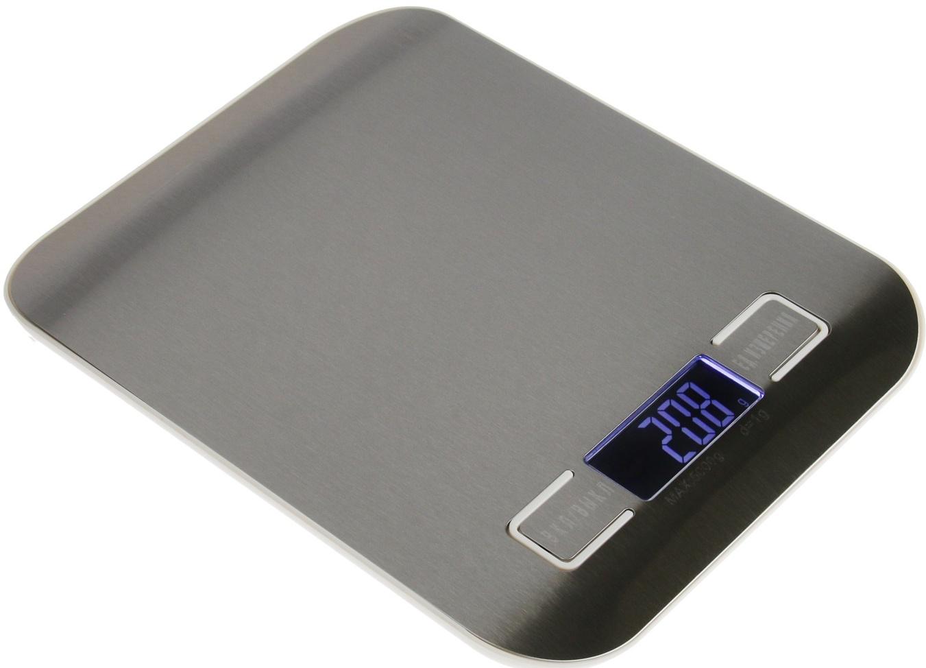 Весы кухонные  LuazON LVE-028, электронные, до 5 кг, металл