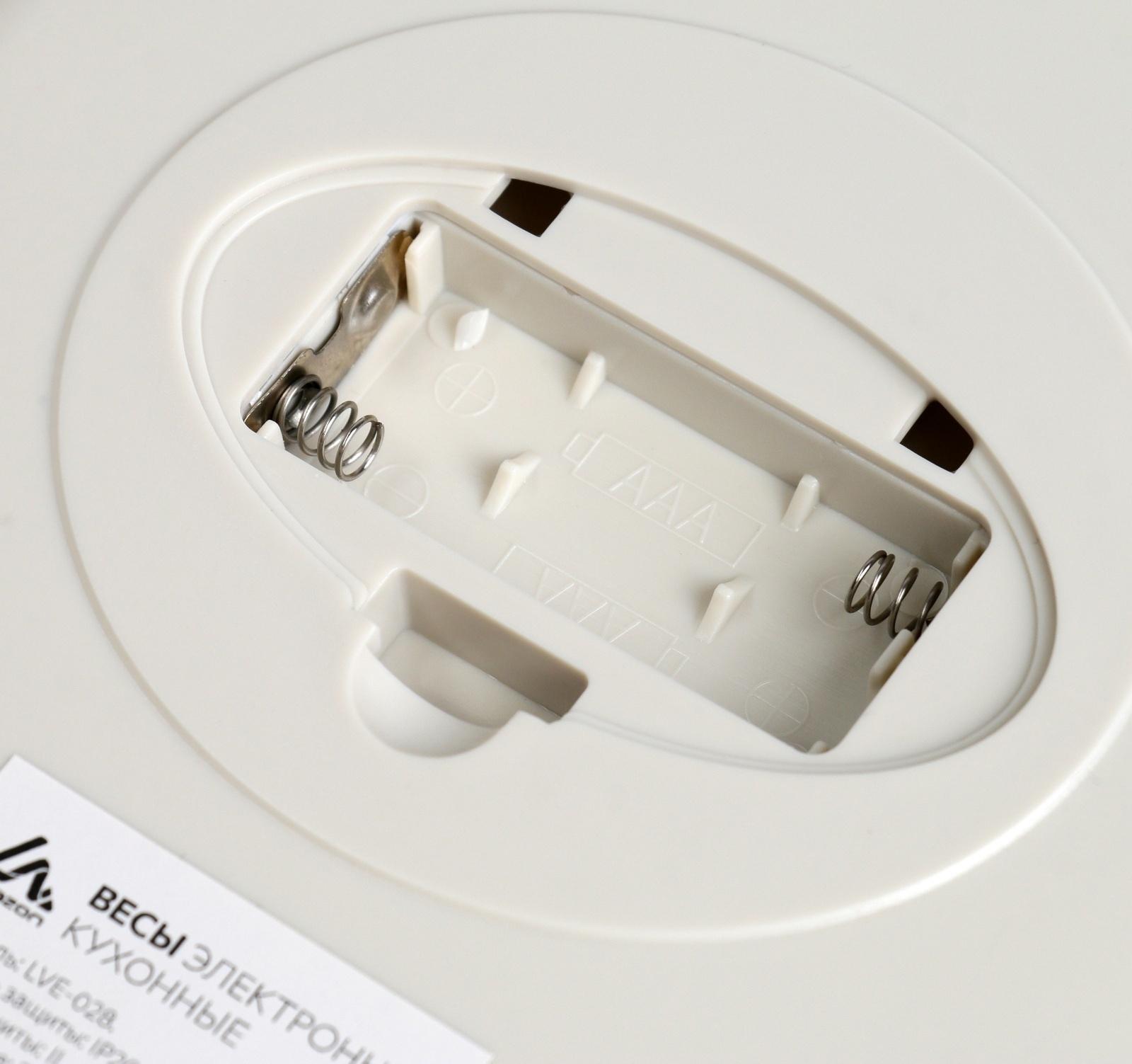 Весы кухонные  LuazON LVE-028, электронные, до 5 кг, металл