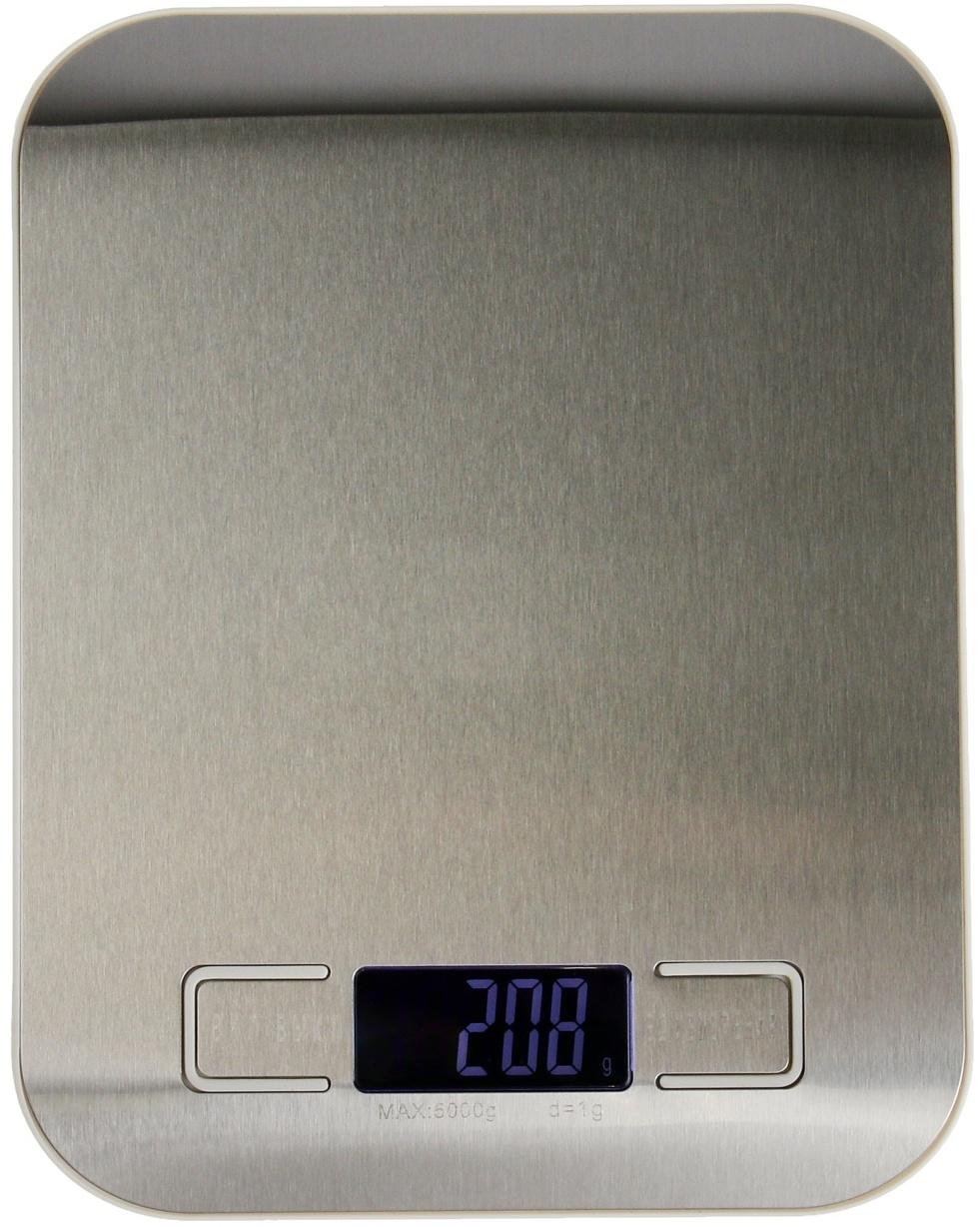 Весы кухонные  LuazON LVE-028, электронные, до 5 кг, металл