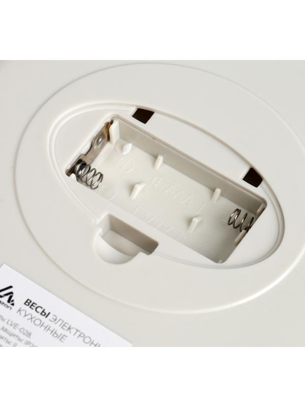 Весы кухонные  LuazON LVE-028, электронные, до 5 кг, металл