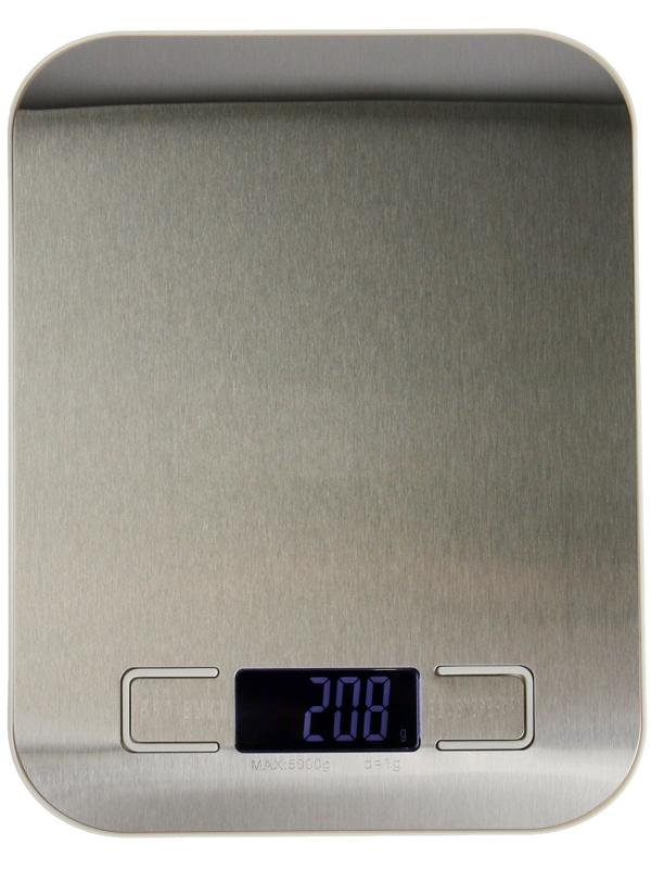 Весы кухонные  LuazON LVE-028, электронные, до 5 кг, металл