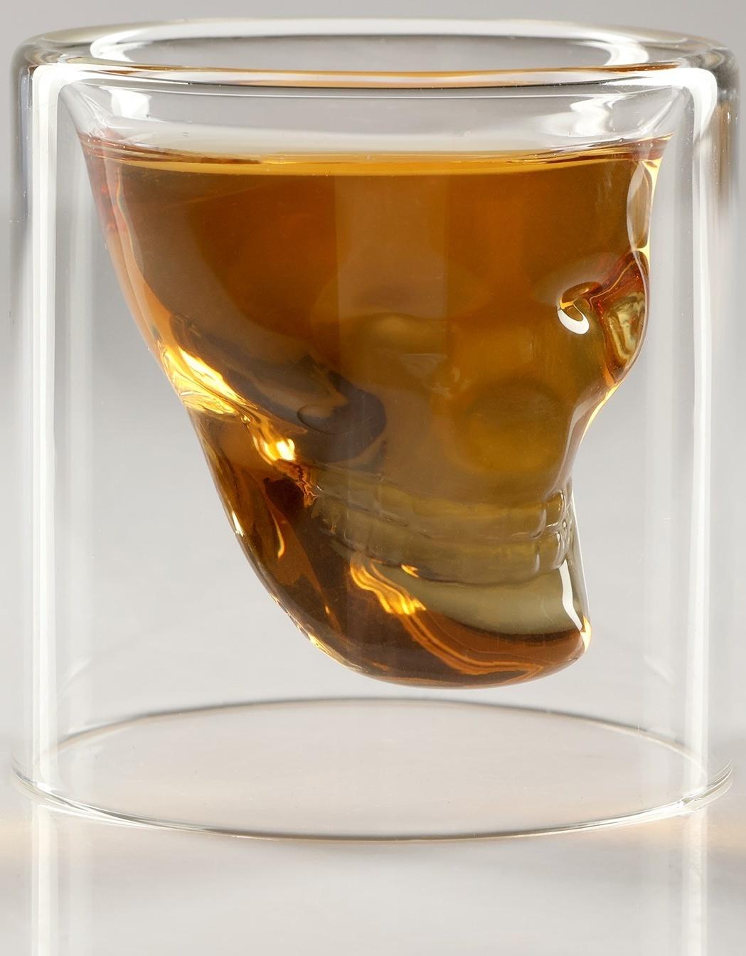 Мини-Бар Череп, на подставке, на 2 персоны, штоф - 850 мл, бокалы - 80 мл