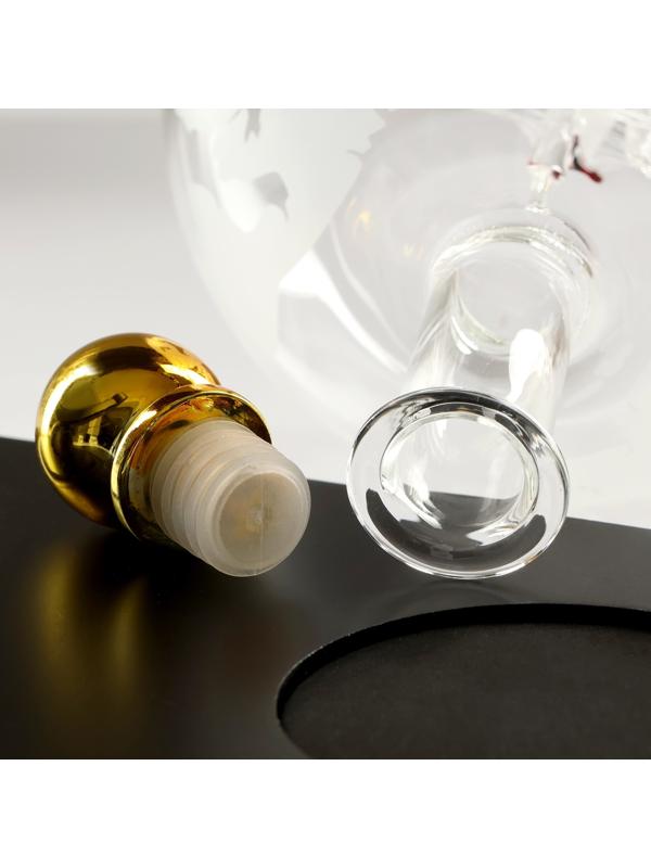 Мини-Бар Путешествия, на подставке, на 2 персоны, штоф - 930 мл, бокалы - 330 мл