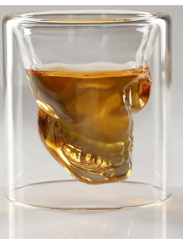 Мини-Бар Череп, на подставке, на 4 персоны, штоф - 750 мл, бокалы - 130 мл