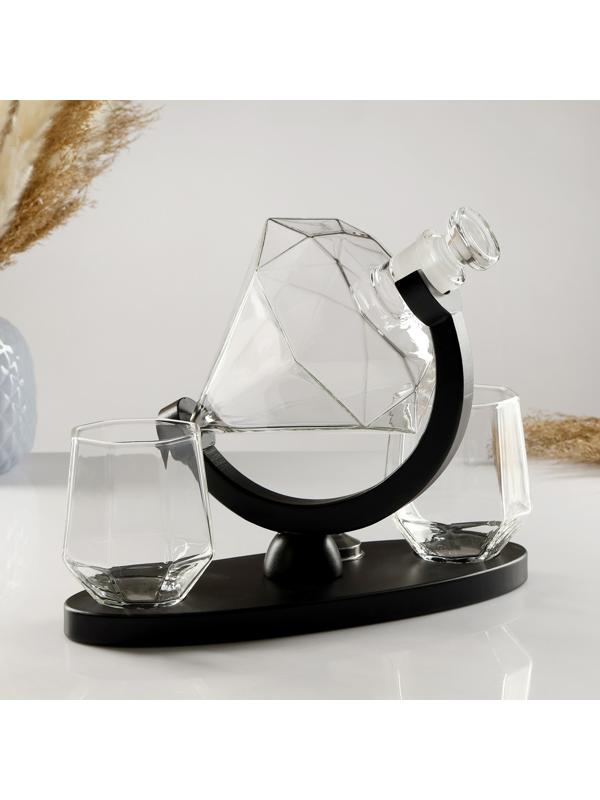 Мини-Бар Рубин, на подставке, на 2 персоны, штоф - 850 мл, бокалы - 300 мл