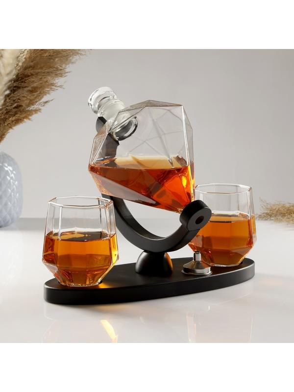 Мини-Бар Рубин, на подставке, на 2 персоны, штоф - 850 мл, бокалы - 300 мл