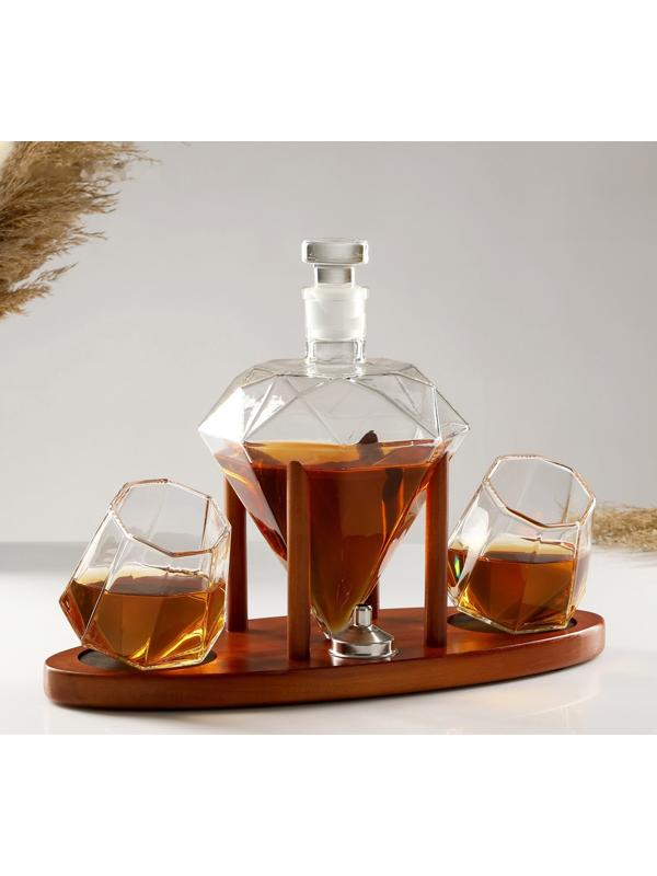 Мини-Бар Рубин, на подставке, на 2 персоны, штоф - 880 мл, бокалы - 200 мл