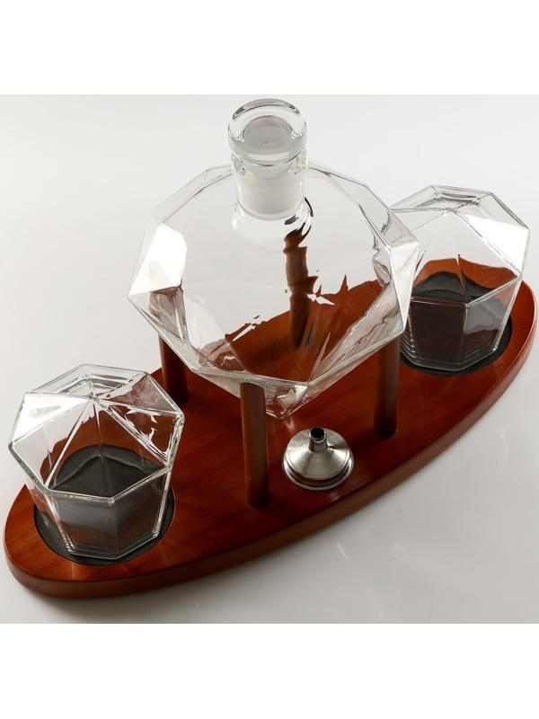 Мини-Бар Рубин, на подставке, на 2 персоны, штоф - 880 мл, бокалы - 200 мл