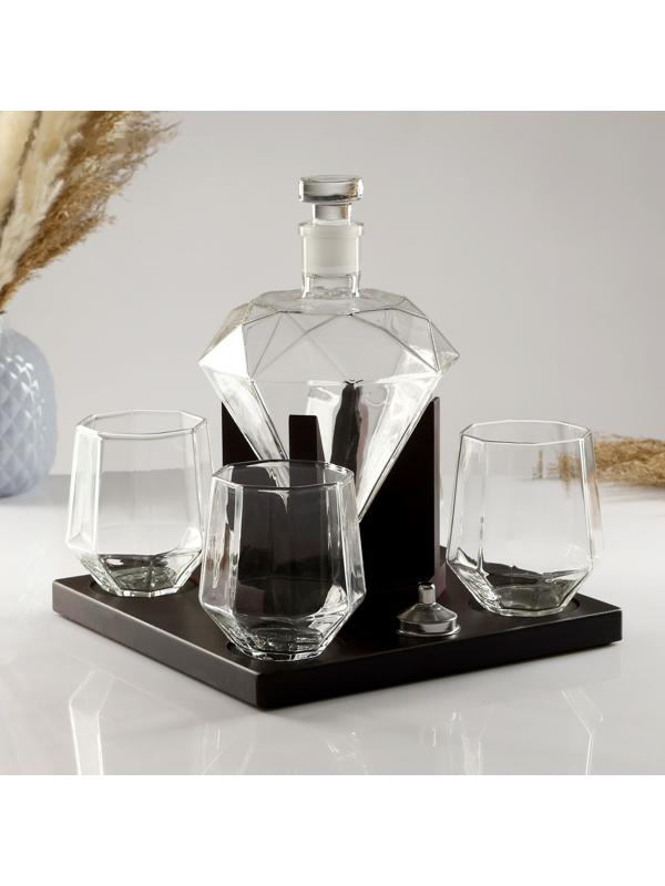 Мини-Бар Рубин, на подставке, на 4 персоны, штоф - 880 мл, бокалы - 200 мл