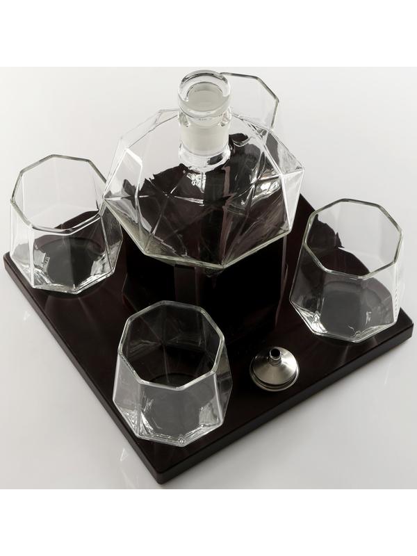 Мини-Бар Рубин, на подставке, на 4 персоны, штоф - 880 мл, бокалы - 200 мл