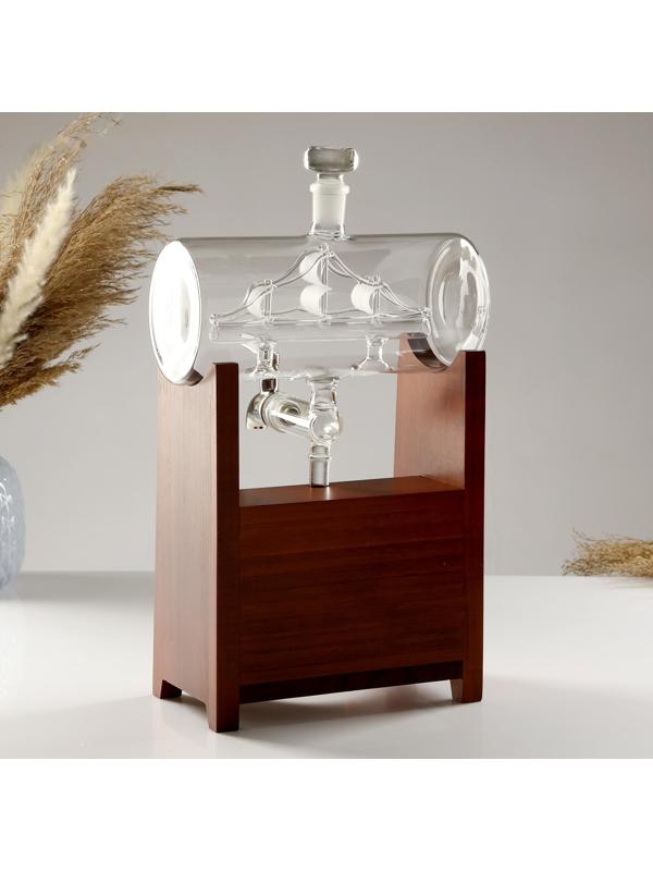 Мини-Бар Бочка, на подставке, на 2 персоны, штоф - 1300 мл, 330 мл