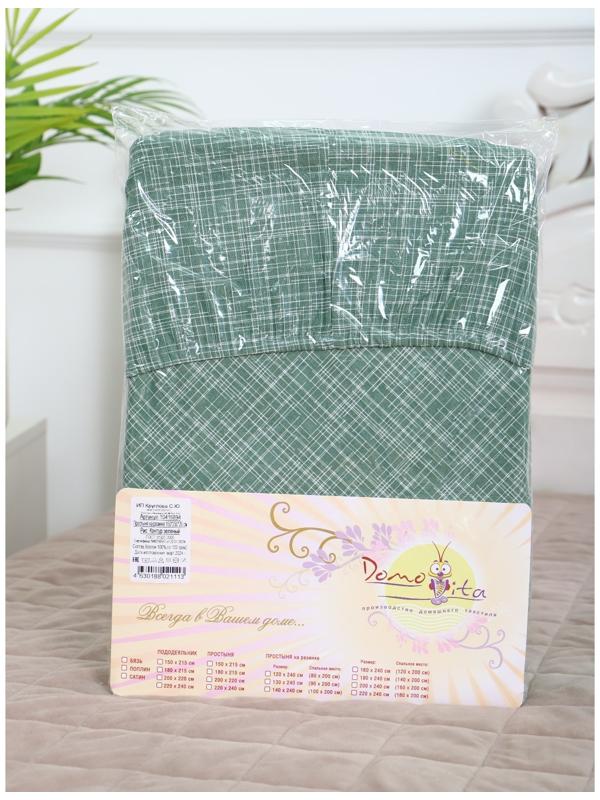 Простыня на резинке Атра 160х200х20, Контур зел бязь 120г/м, хл100%