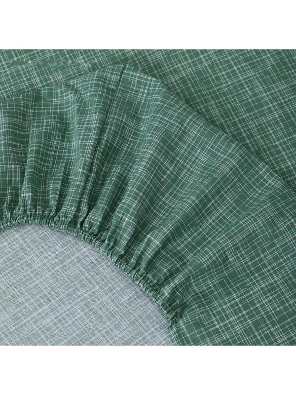 Простыня на резинке Атра 160х200х20, Контур зел бязь 120г/м, хл100%