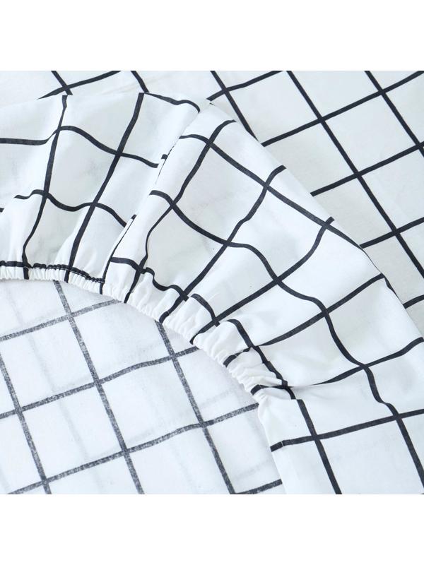 Простыня на резинке Атра 140х200х20, Таттерсол бело-земельный бязь 120г/м, хл100%