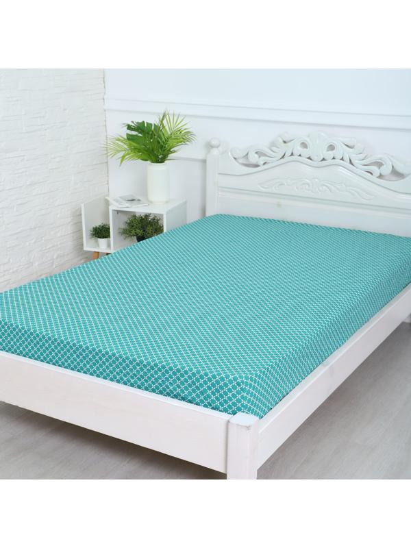 Простыня на резинке Атра 140х200х20, Вестерн мор волна бязь 120г/м, хл100%