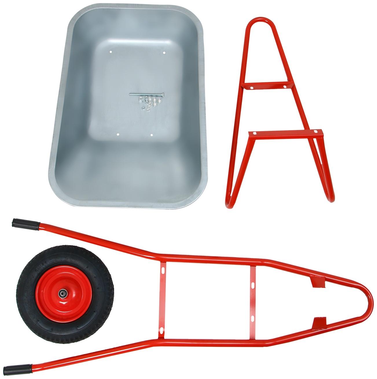 Тачка строительная  110л/200кг усил 1 пневмокол 4.00-8 оц кузов 0,8 мм