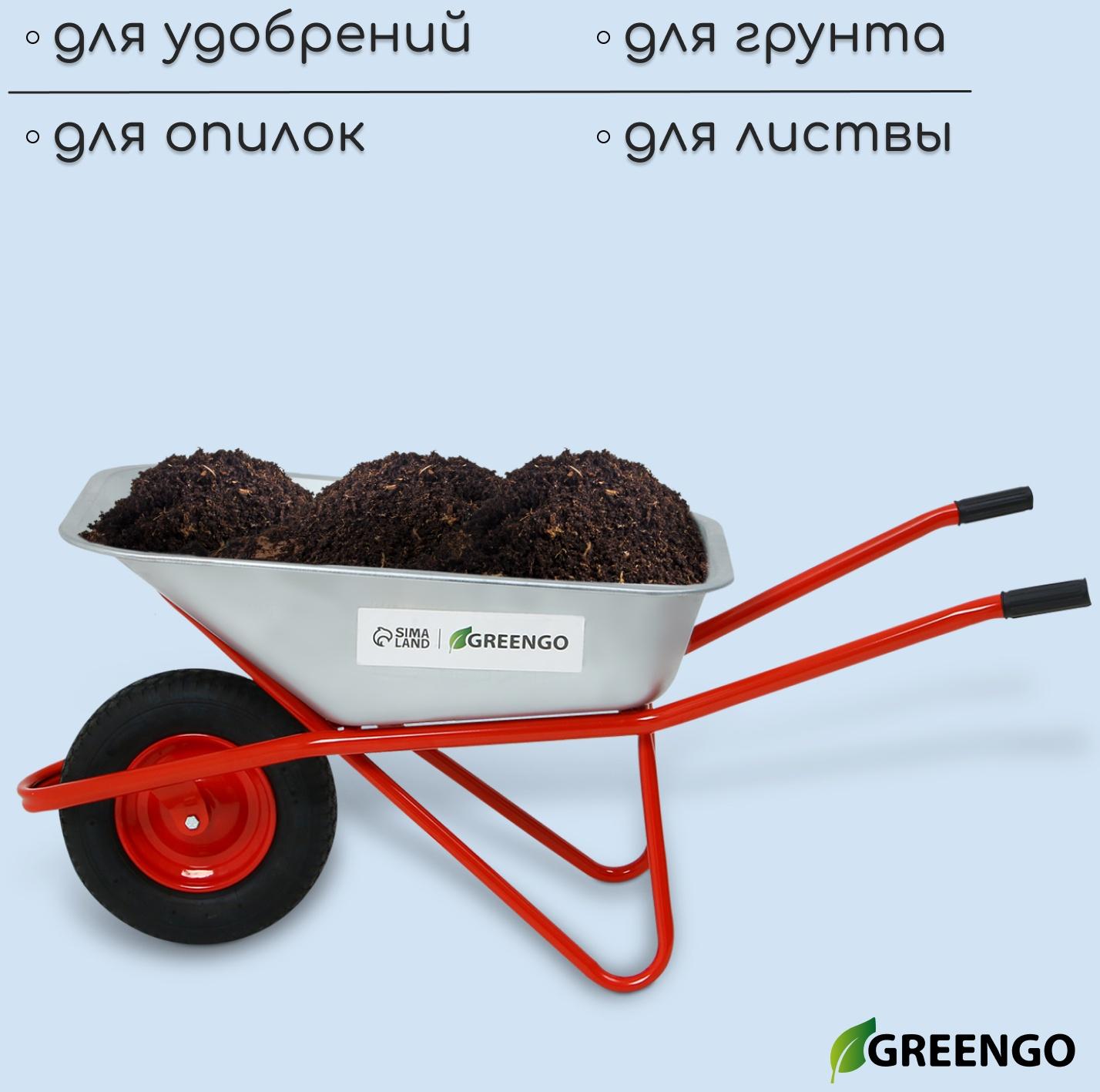 Тачка строительная  110л/200кг усил 1 пневмокол 4.00-8 оц кузов 0,8 мм