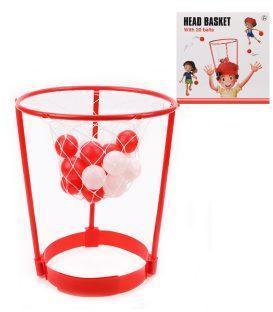 Набор для игры в баскетбол, корзина, фиксатор на голову, мячи 20 шт., коробка