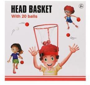 Набор для игры в баскетбол, корзина, фиксатор на голову, мячи 20 шт., коробка