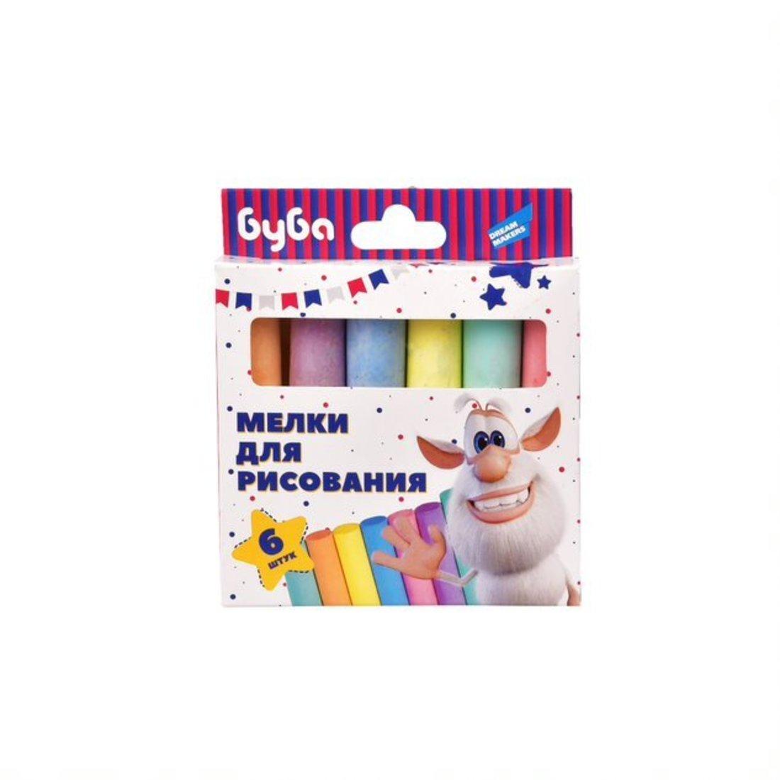 Мелки для рисования цветные Буба 6 шт