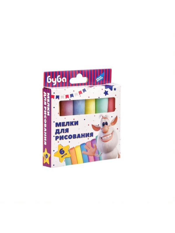 Мелки для рисования цветные Буба 6 шт