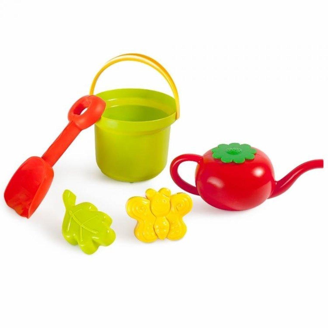 Песочный набор Помидорка, 5 предметов, ведро 1 л