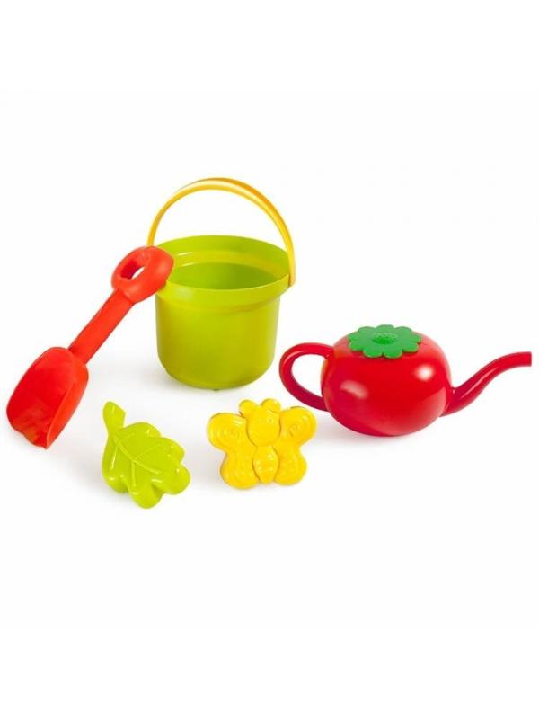 Песочный набор Помидорка, 5 предметов, ведро 1 л