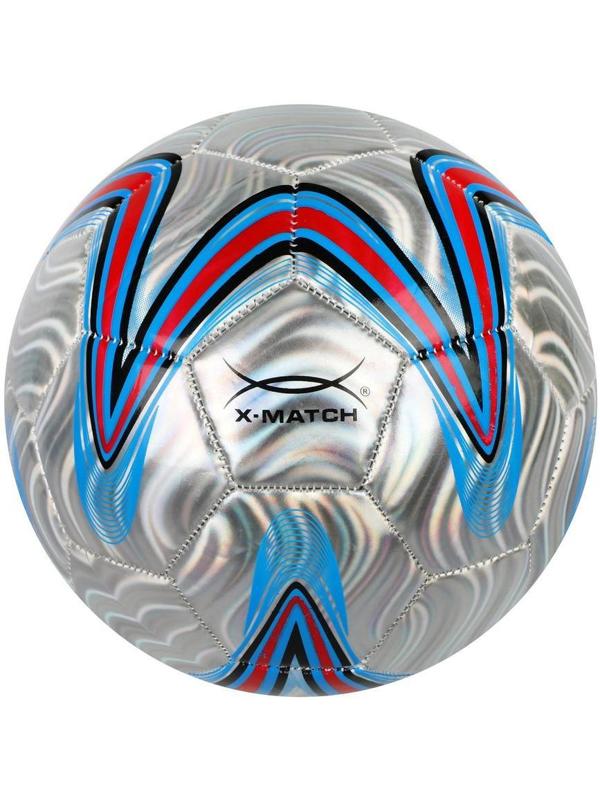 Мяч футбольный X-Match, 1 слой PVC, металлик