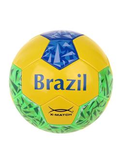 Мяч футбольный X-Match Бразилия, 1 слой PVC 1.8 мм., размер оф. №5, 350 гр.