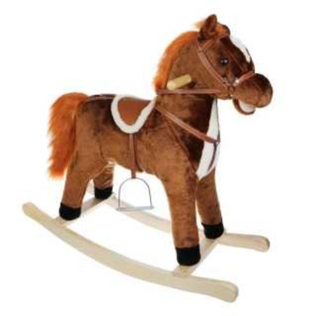 Лошадка-качалка 78 см, мелодия, звук галоп., открыв. рот., эл.пит.3*AA не вх.в
комплект, машет хвостом, в ассорт.