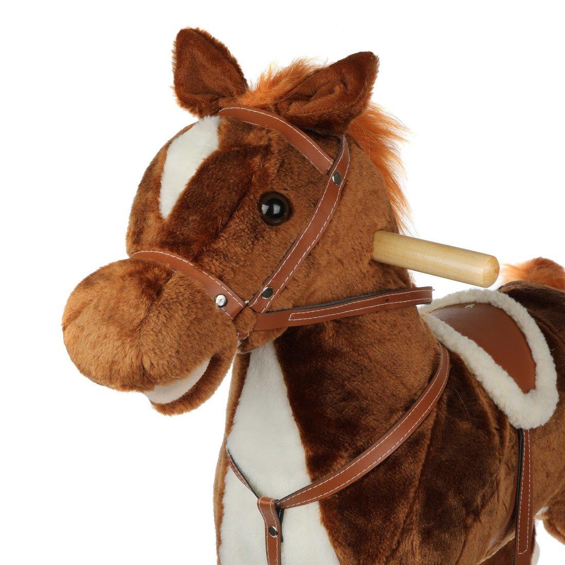 Лошадка-качалка 78 см, мелодия, звук галоп., открыв. рот., эл.пит.3*AA не вх.в
комплект, машет хвостом, в ассорт.