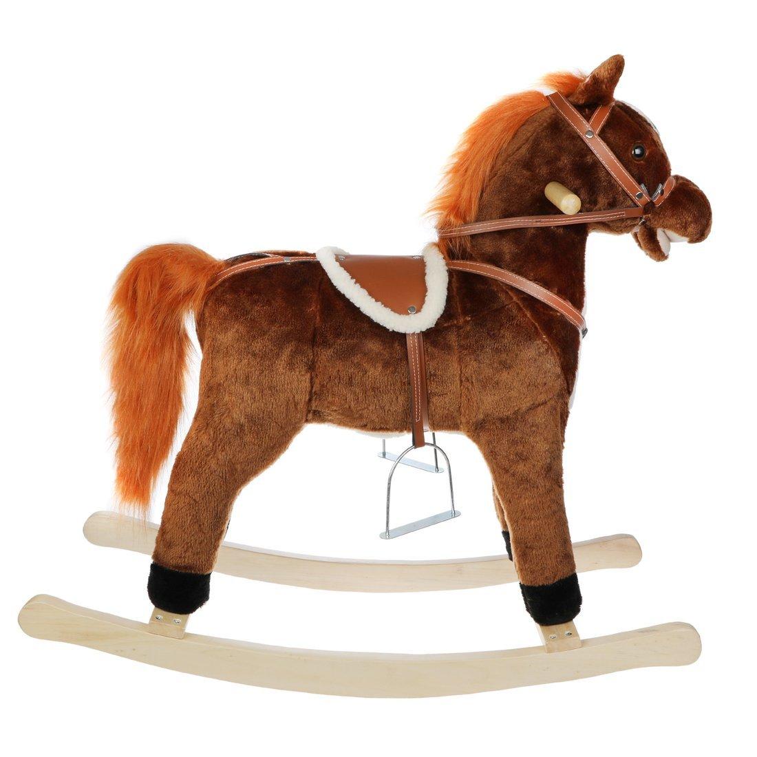 Лошадка-качалка 78 см, мелодия, звук галоп., открыв. рот., эл.пит.3*AA не вх.в
комплект, машет хвостом, в ассорт.