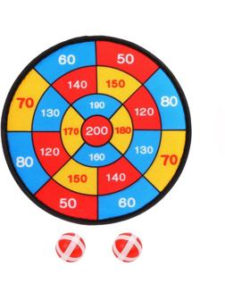 Дартс детский 28 см, 2 шарика на липучке, пакет