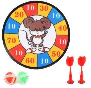 Дартс с липучкой Мышонок 25 см, 4 снаряда