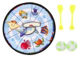 Дартс детский Океан; 28 см, дротики на липучке 2шт., шарики 2шт.