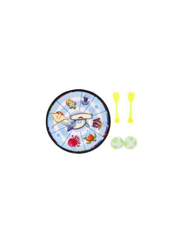 Дартс детский Океан; 28 см, дротики на липучке 2шт., шарики 2шт.