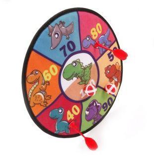 Дартс детский Динозаврики 36 см, дротики на липучке 2 шт., шарики 2 шт., пакет