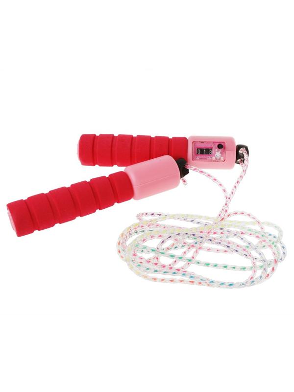 Скакалка , 2,5 м,, ручка ЭВА со счетчиком, веревка пластик, в ассорт.