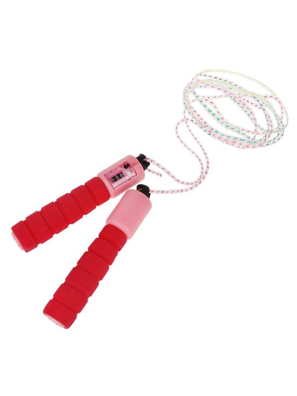 Скакалка , 2,5 м,, ручка ЭВА со счетчиком, веревка пластик, в ассорт.
