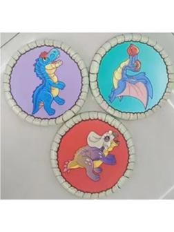 Тарелка мягкая летающая с рисунком Динозаврики 160 мм., 140 г., в ассорт.