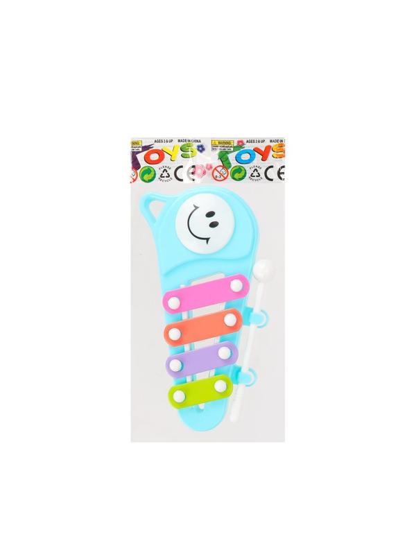 Ксилофон 4 тона, в ассорт., пакет