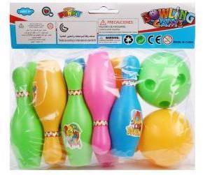 Набор для игры в детский боулинг: 2 мяча, кегли 13 см 10 шт., пакет