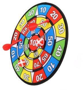 Дартс детский 36 см, дротики на липучке 2шт., шарики 2шт., пакет