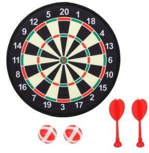 Дартс детский 36 см, дротики на липучке 2шт., шарики 2шт., пакет